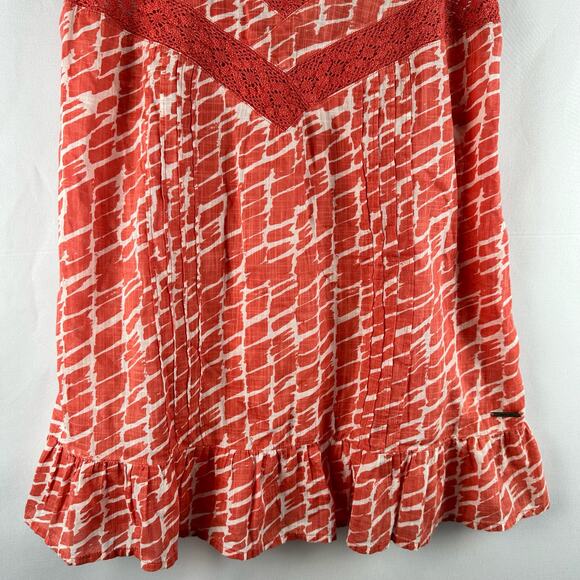 Hang Ten Womens Red White Cotton Spaghetti Babydoll Pullover Tank Top - Size L - Picture 6 of 13